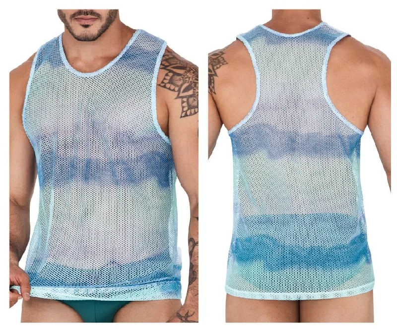 Comfortable Tops Clever 1521 Adriatic Tank Top Color Blue