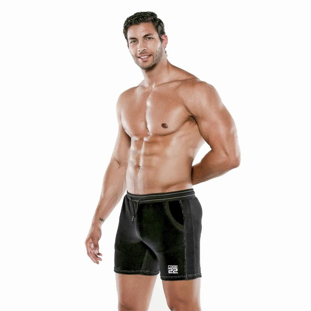 Relaxed Jackets Code 22 Plush Velvet 5" short 9920 black