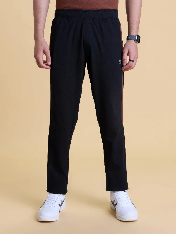 Soft Clothing Color Block Regular Fit Track pant