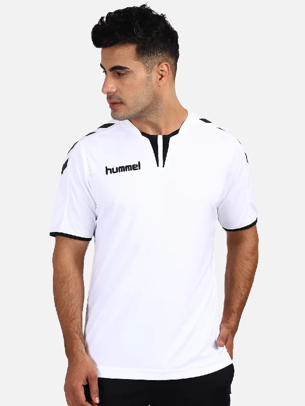 French Style Core Round Neck Half Sleeve Solid Regular fit Polyester T-shirt for Men Comfortable Breathable Fabric Stretchable for Everyday Use Ideal for Yoga Training Gym Running or Performance