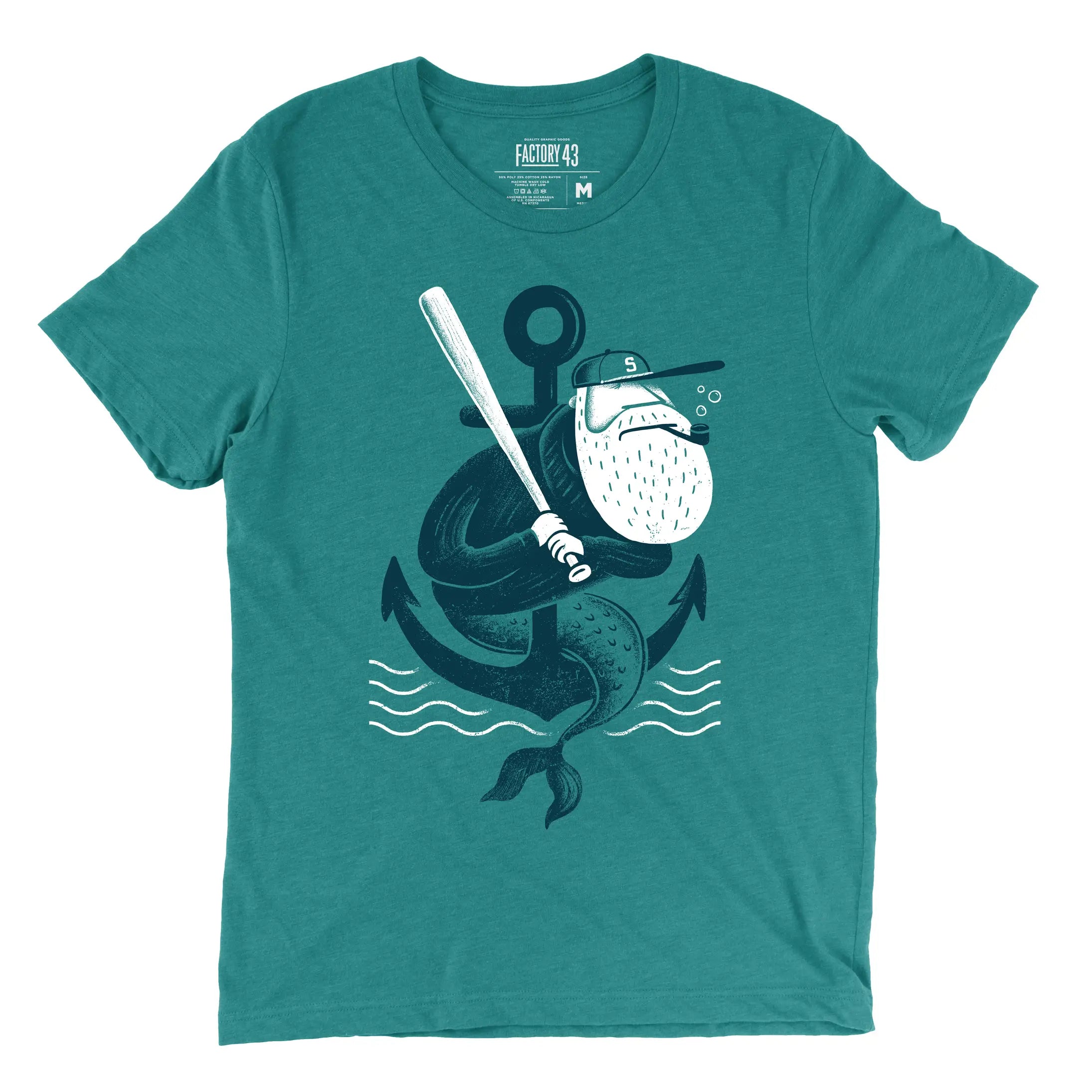British Style Factory 43 Salty Sea slim fit t-shirt teal