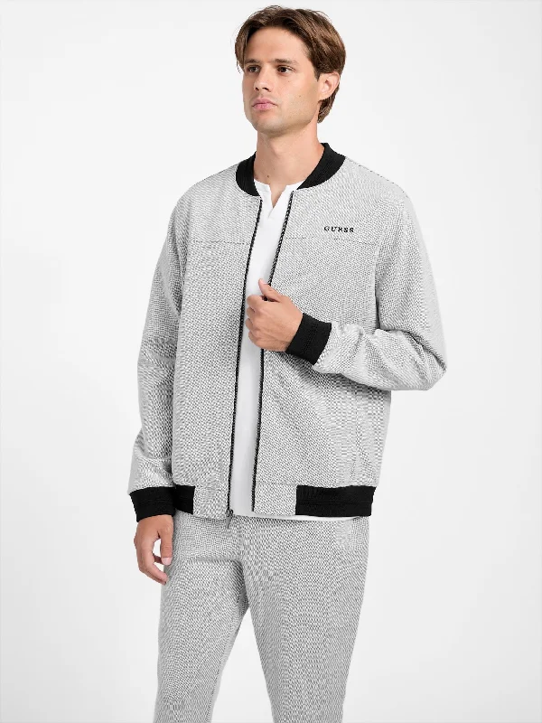 Fashionable Comfort Giovanni Textured Flight Jacket