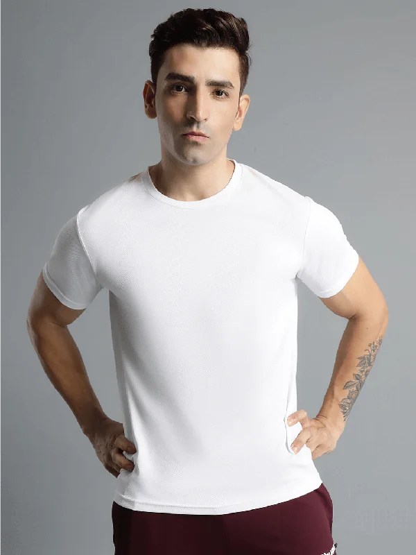 Fresh And Elegant Budoc Round Neck Half Sleeve Solid Regular fit Polyester T-shirt for Men Comfortable Breathable Fabric Stretchable for Everyday Use Ideal for Yoga Training Gym Running or Performance Fresh And Elegant Budoc Round Neck Half Sleeve Solid Regular fit Polyester T-shirt for Men Comfortable Breathable Fabric Stretchable for Everyday Use Ideal for Yoga Training Gym Running or Performance