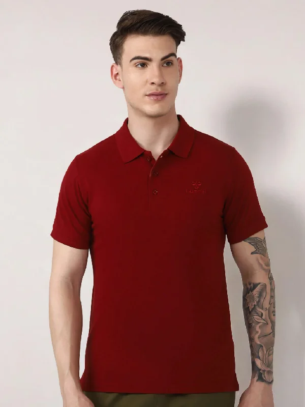 Multifunctional Style Dany Polo Neck Cotton Rich Half Sleeve Solid Regular fit Cottonpoly T-shirt for Men Comfortable soft Breathable Fabric Stretchable for Everyday Use Ideal for Casual wear and officewear