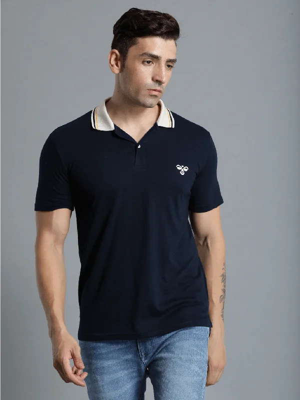 Eye-catching Personality Marco Men Navy Polo T-Shirt