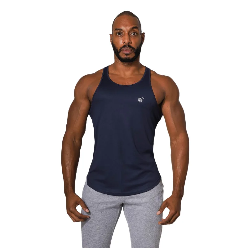 Unique Prints Jed North Microfiber Dri-fit tank navy