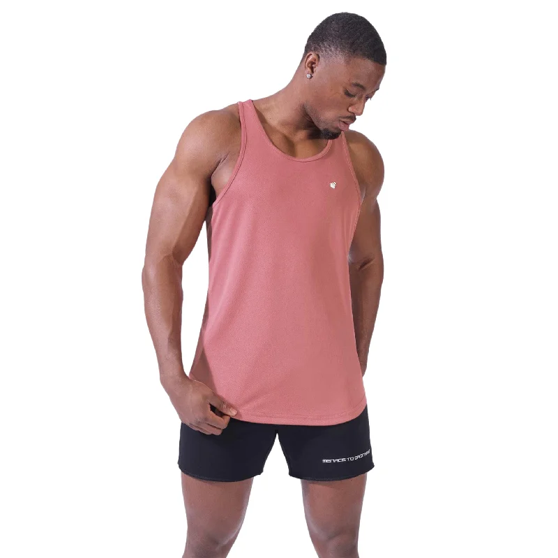 Simple Style Jed North Microfiber Dri-fit tank salmon pink