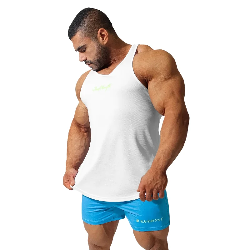 Romantic Data Jed North Microfiber Dri-fit tank white