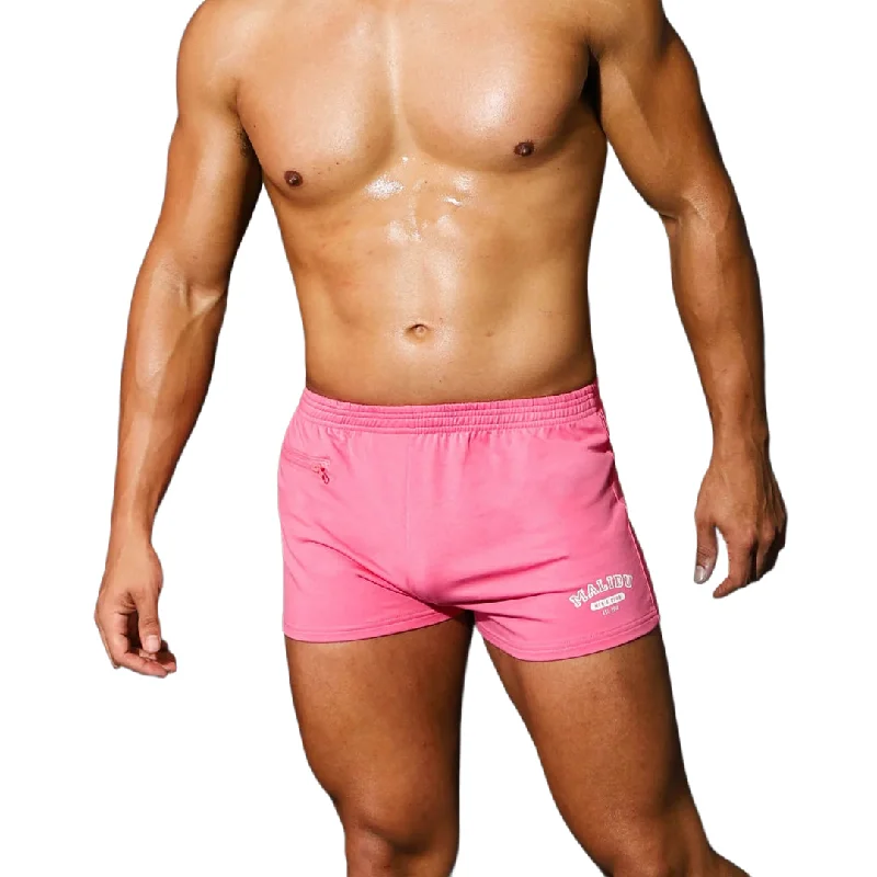 Trendy Looks JJ Malibu Varsity 2" short w/zipper pocket bubblegum pink