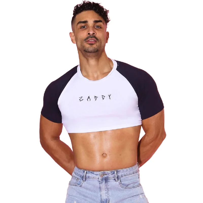 Cozy Chic Wear JJ Malibu Zaddy slim-fit crop top white/black
