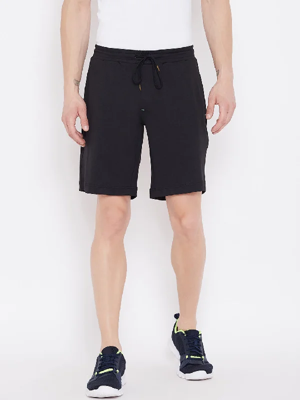 Exquisite Tailoring JUMP USA Blue Solid Regular Fit Sports Shorts for Men