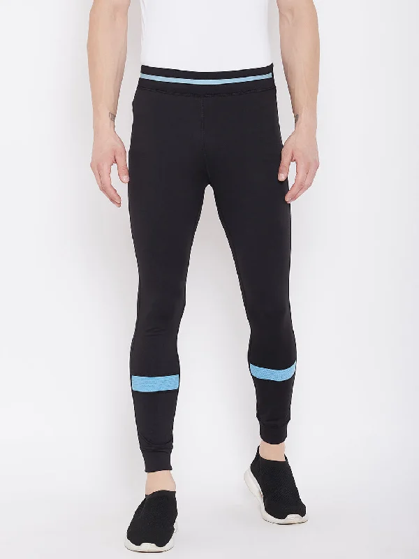 Fashionable And Fashionable JUMP USA Men Black Solid Active Wear Tights