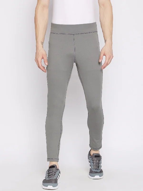 High-end Customization JUMP USA Men Grey Active Wear Tights