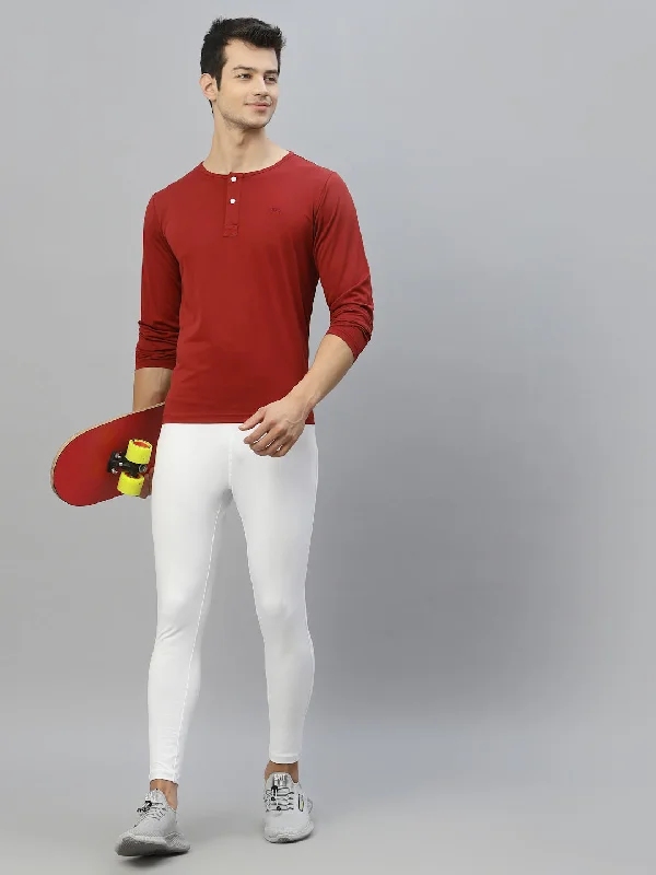 Soft Wear JUMP USA Outdoor Men Red Rapid-Dry Solid T-Shirts