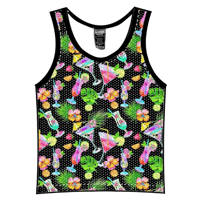 Elegant Tailoring Knobs Cocktails tank mesh black