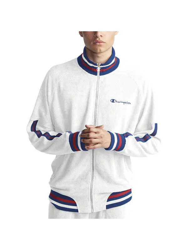 New Design Mens Terry Warm Up Athletic Jacket