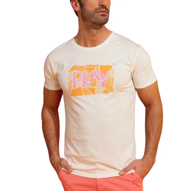 Elegant And Elegant SMF Play slim fit cotton t-shirt pearl