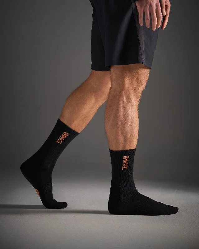 Cool Style TEAMM8 Crew Socks - Black|Orange