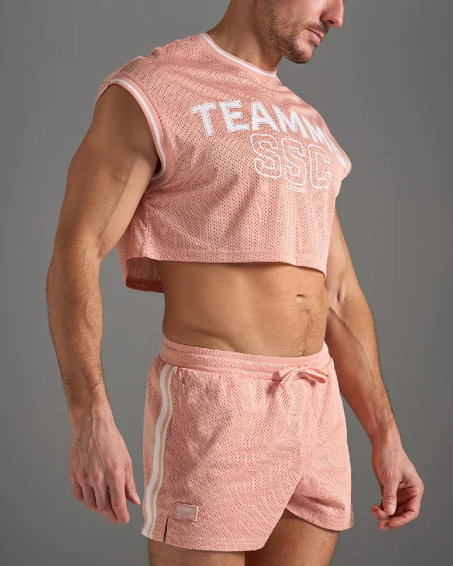Outdoor Trend S.S.C. Fraternity Crop Muscle Tank - Dusty Pink