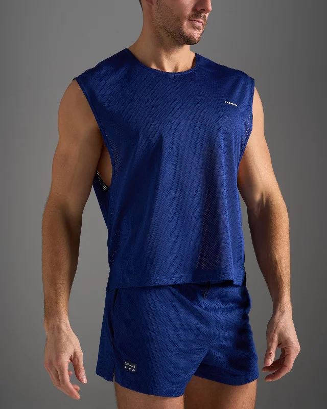 Comfortable And Versatile TEAMM8 S.S.C. Muscle Tank - Navy
