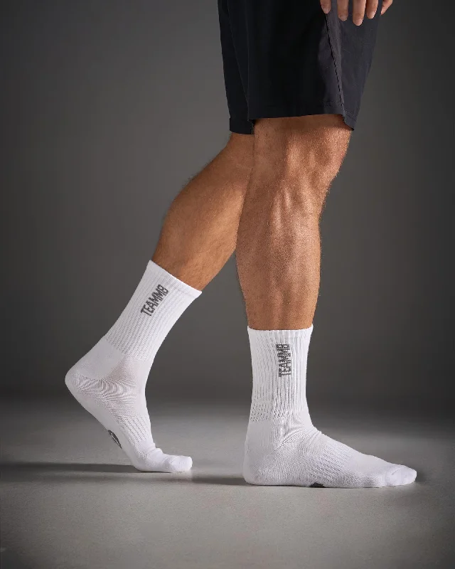Artistic Temperament TEAMM8 Crew Socks - White|Grey