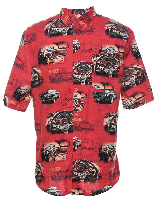 End Of The Year 1990s Novelty Car Print Shirt - XL