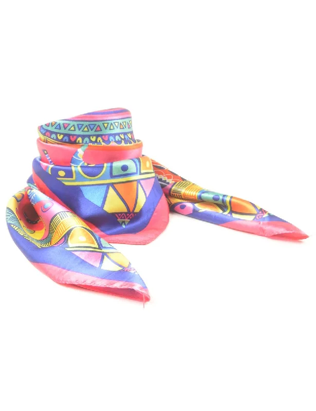 Relaxed Clothing Abstract Pattern Scarf - M