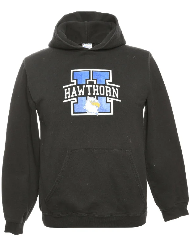 Effortless Comfort Black Champion Printed Hoodie - M