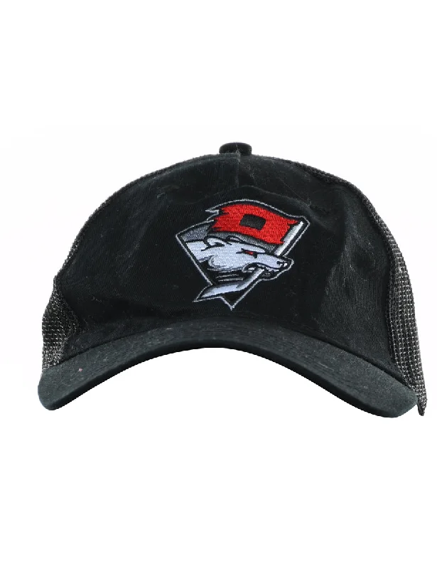 Comfortable Chic Black Mesh Effect Sporty Cap - XS