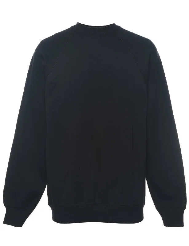 High-quality Styles Black Plain Sweatshirt - S