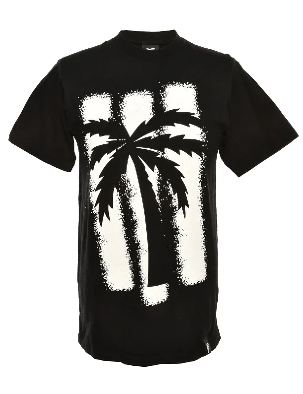 Fresh Wear Black Printed T-shirt - M
