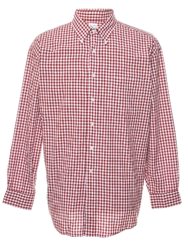 Comfortable And Simple Brooks Brothers Checked Shirt - XL