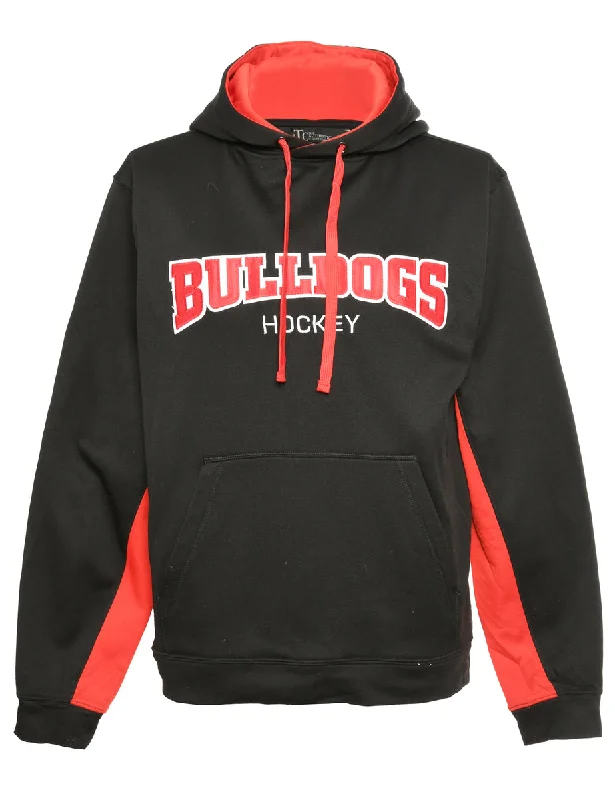 High Street Style Bulldog Hooded Sports Sweatshirt - M