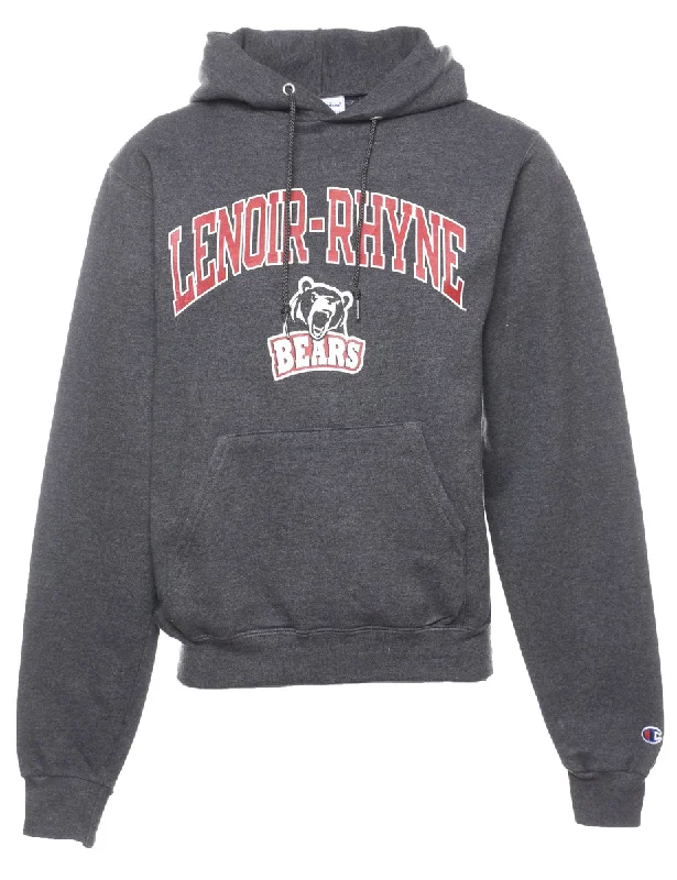 Elegant Outline Champion Lenoir Rhyne Printed Hoodie - XS