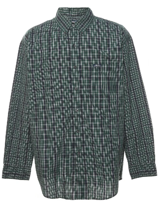 Must-have For Autumn And Winter Chaps Dark Green & Navy Checked Shirt - XL