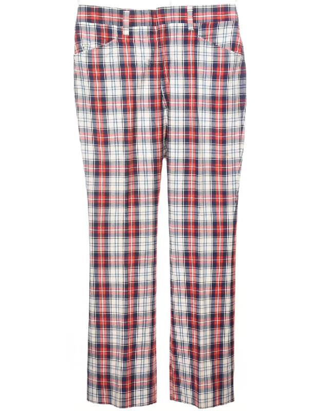 Comfortable Wear Checked Pattern Trousers - W35 L31