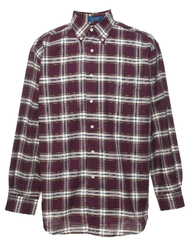 Luxury Temperament Classic Checked Shirt - L