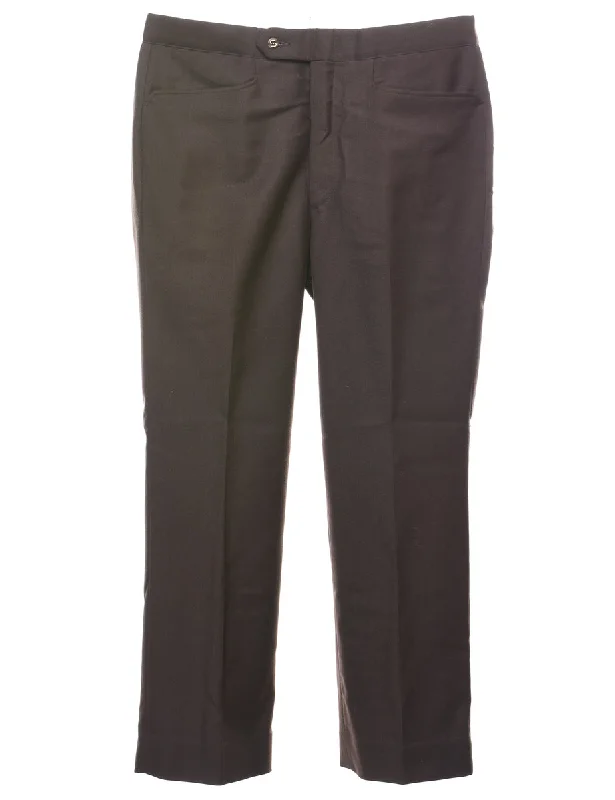 Smart Casuals Dark Brown Suit Trousers - W35 L29