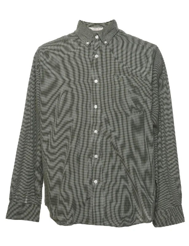 Ethnic Style Dockers Olive Green Checked Shirt - L
