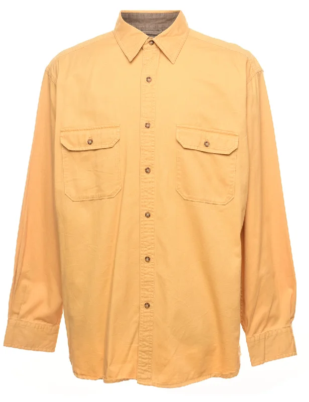 Thin Design Faded Glory Yellow Classic Shirt - L