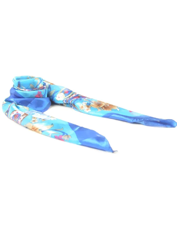 Minimal Comfort Floral Print Scarf - L