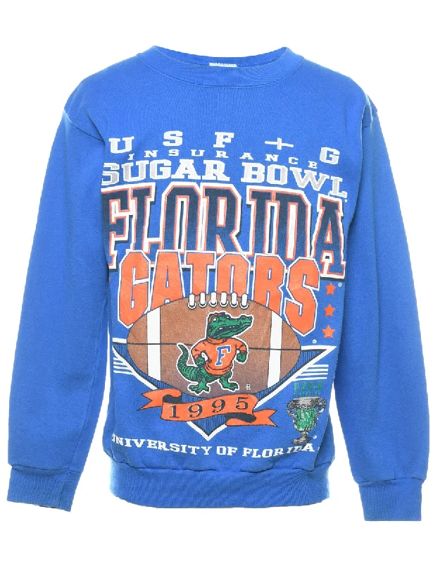 Fashion Comfort Florida Gators Blue & Orange Printed Sweatshirt - M