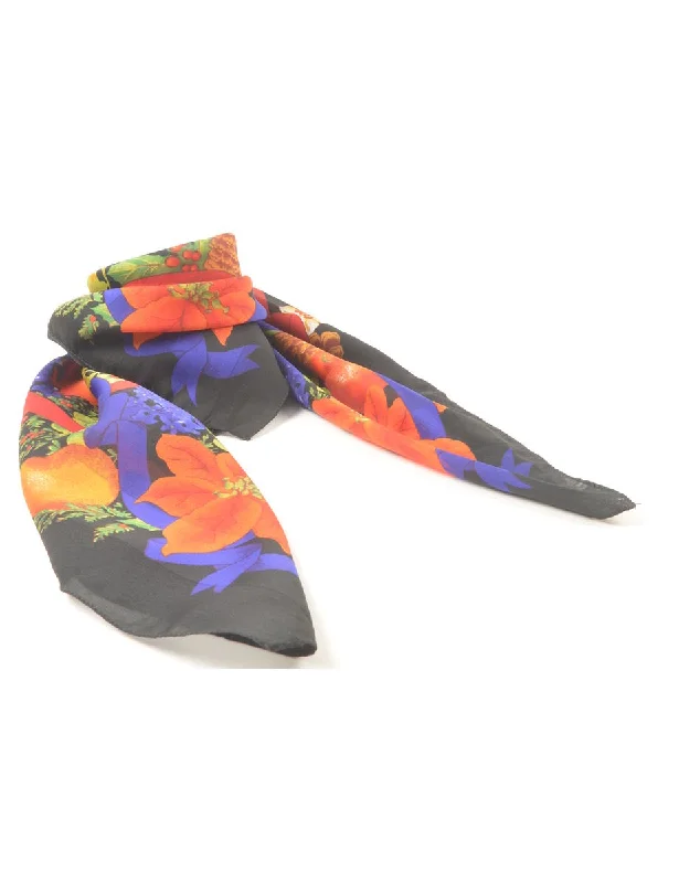 Comfortable And Cold-proof Flruit Print Head Scarf - M