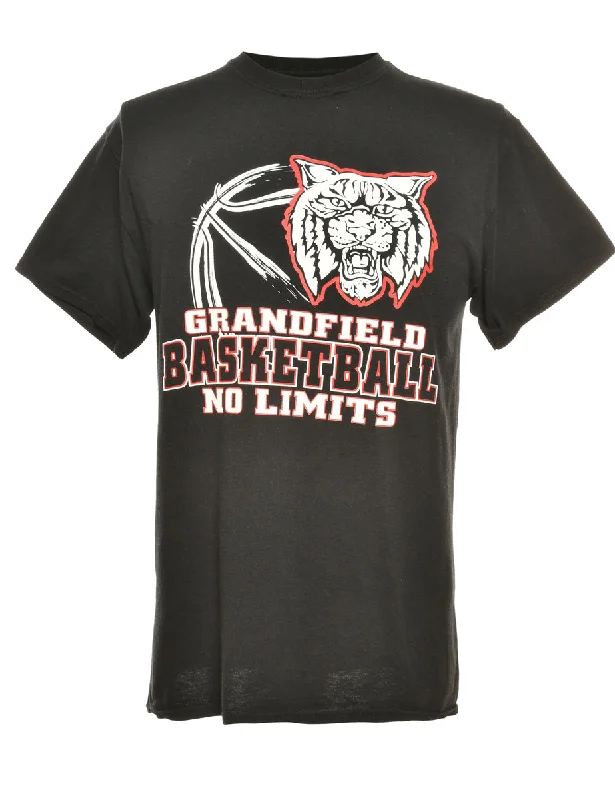 Simple Style Grandfield Basketball Printed T-shirt - L