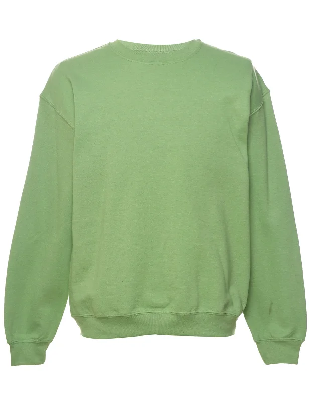 Urban Chic Green Plain Sweatshirt - M