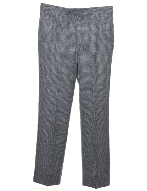 Soft Clothing Grey Straight-Fit Trousers - W32 L30
