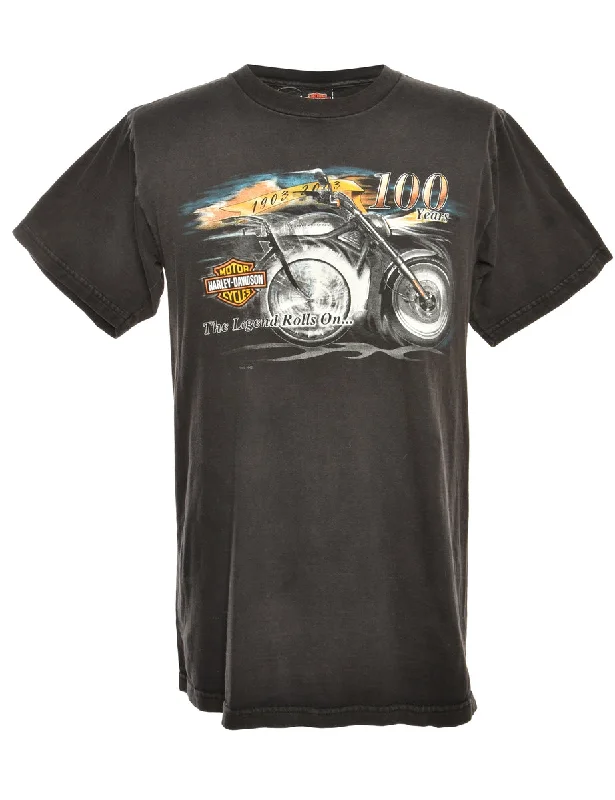 Cozy Sweaters Harley Davidson Printed T-shirt - M