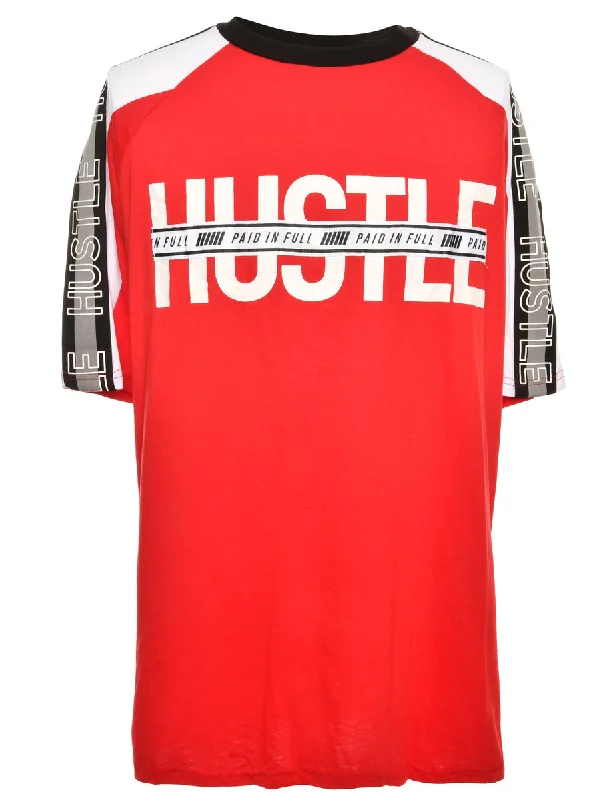 Soft Knitwear Hustle Printed T-shirt - L