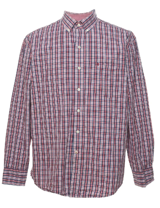 Sports Design Izod Checked Shirt - L