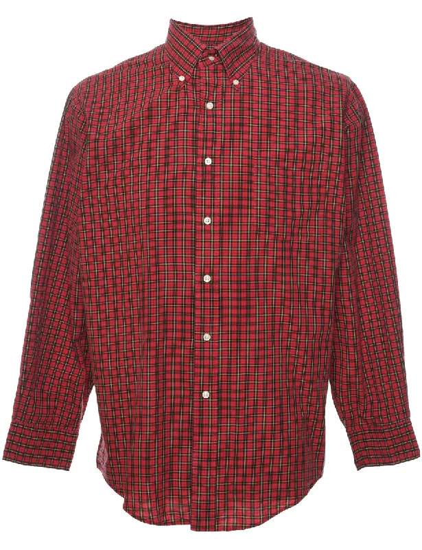Relaxed Fits Land's End Checked Shirt - M